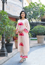 Pankhudi Blue Printed Cotton Co-Ord Set