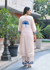 Pankhudi Blue Printed Cotton Co-Ord Set