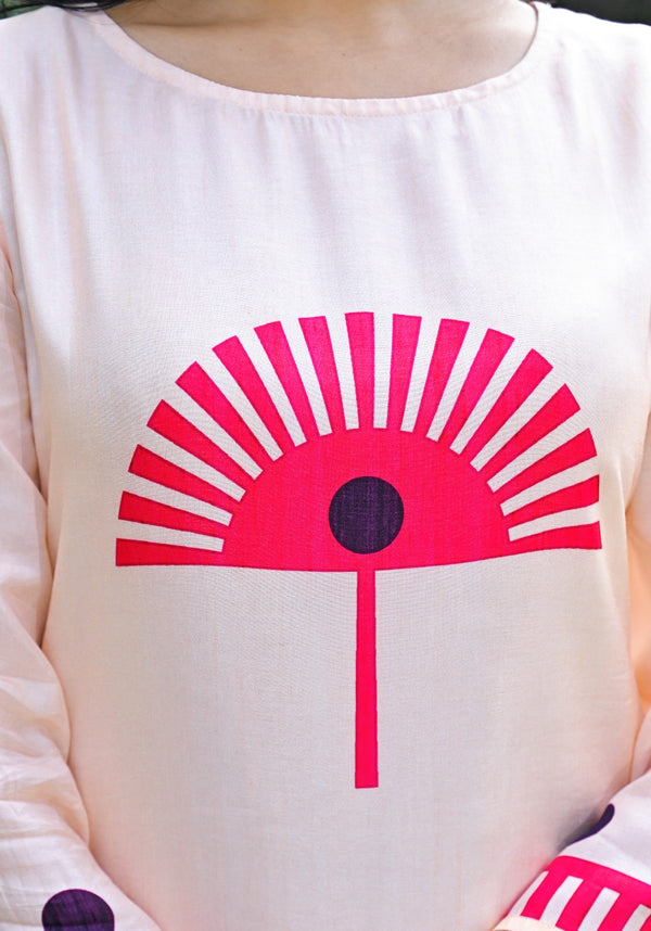 Pankhudi Pink Printed Cotton Co-Ord Set