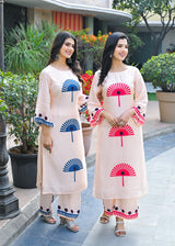 Pankhudi Blue Printed Cotton Co-Ord Set