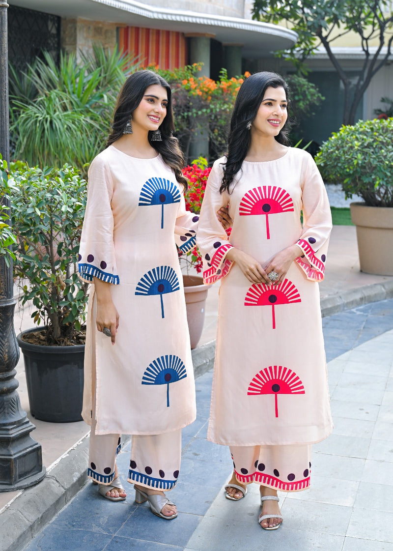 Pankhudi Blue Printed Cotton Co-Ord Set