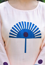 Pankhudi Blue Printed Cotton Co-Ord Set