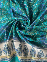 Meghna green handblock printed chanderi dupatta