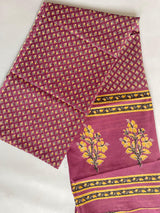 Roshni purple handblock printed cotton dupatta