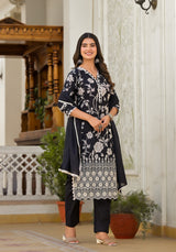 Noor Straight Fit suit set with Cotton Dupatta