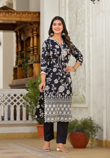 Noor Straight Fit suit set with Cotton Dupatta