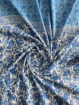 Jharna blue printed cotton dupatta