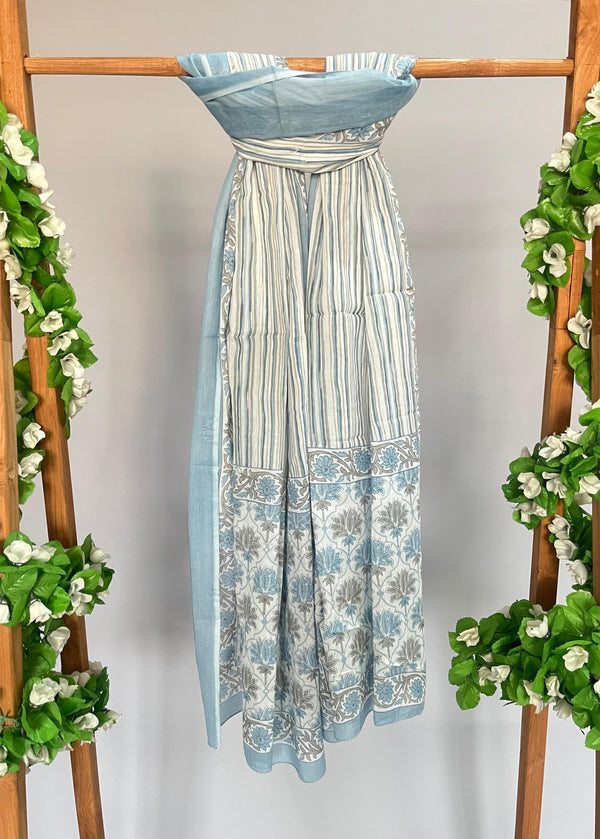 Ahana stripes printed cotton dupatta
