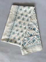 Roshini white printed cotton dupatta