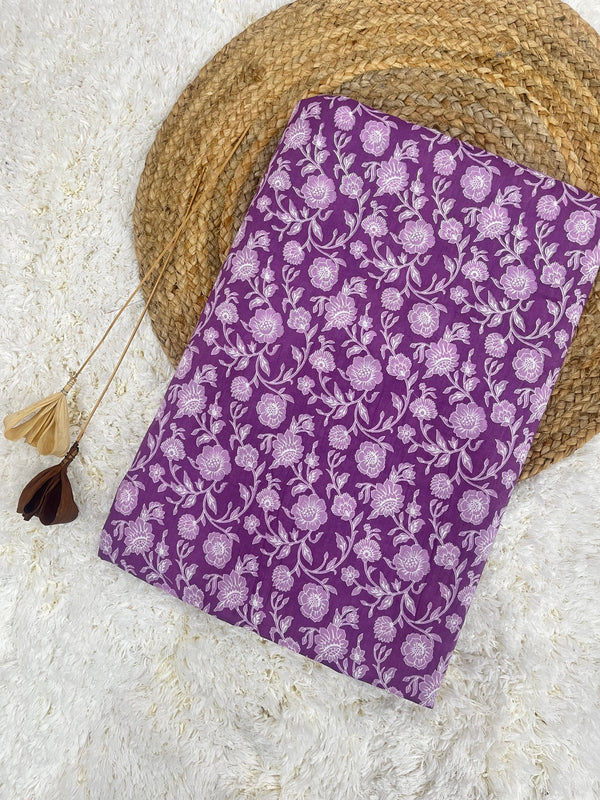 Martini purple jaal printed cotton fabric (WIDTH 42 INCHES)