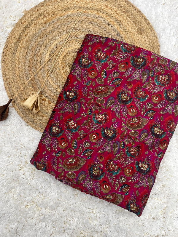 Rangrez red printed Cotton fabric k(WIDTH 42 INCHES)