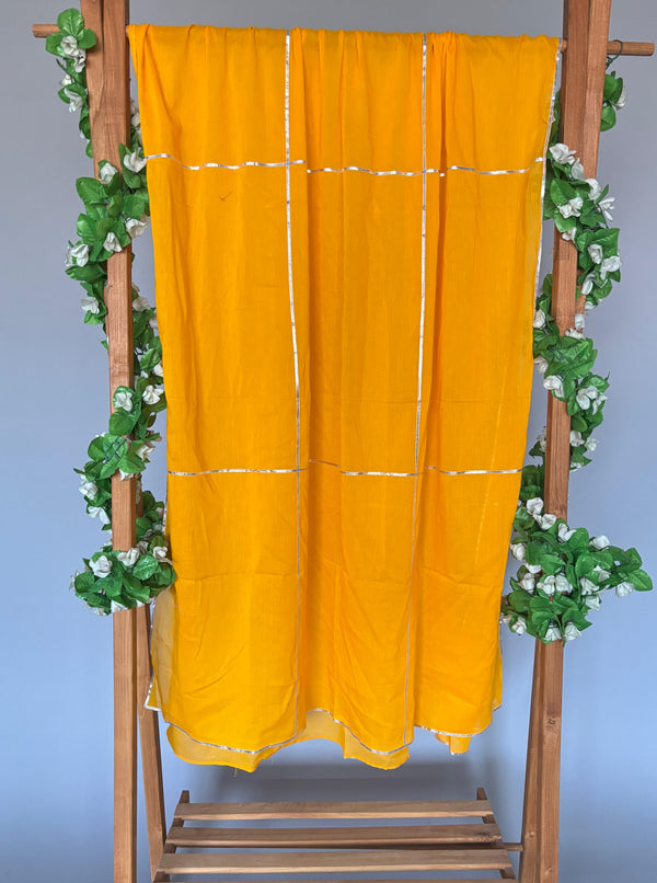 Noor yellow dupatta with gota lace detailing