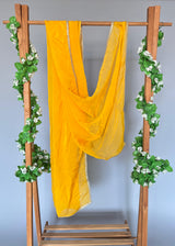 Yamini yellow dupatta with lace detailing