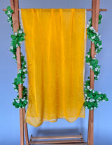 Yamini yellow dupatta with lace detailing