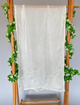 Salmon white dupatta with lace detailing