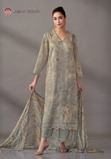 Roshni grey heavy suit set with dupatta
