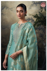 Noor-e-Silk Mint Green Suit Set With Dupatta