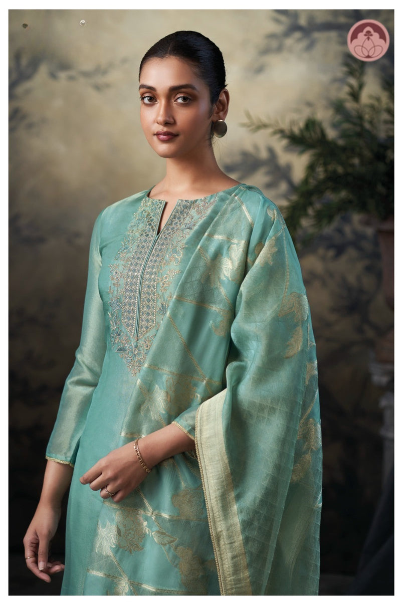 Noor-e-Silk Mint Green Suit Set With Dupatta