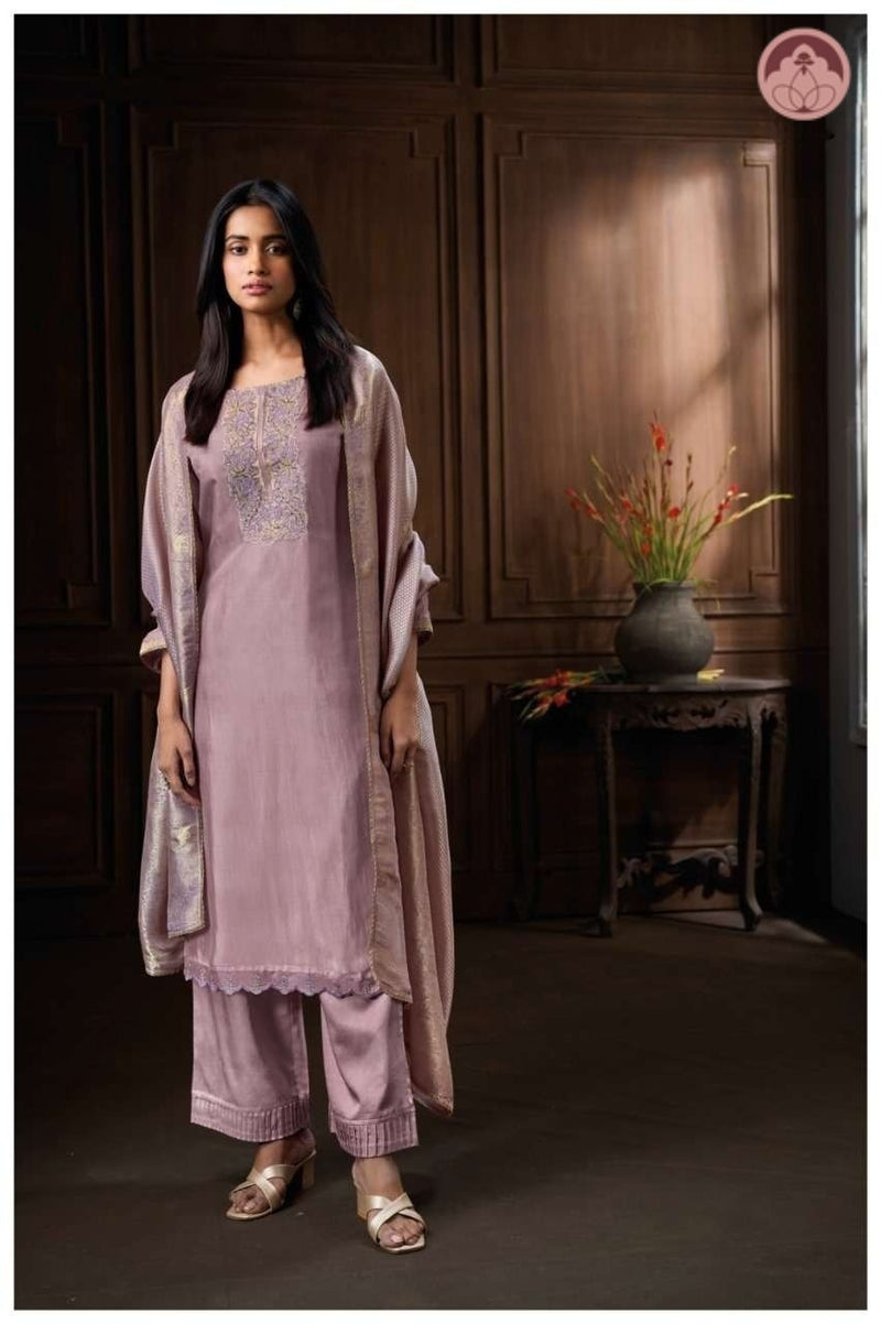 Ruchi lavender heavy suit set with dupatta