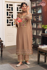 Kunica Pink Embroidered Suit Set With Dupatta