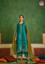 Berry Plum Classic Suit Set with Muslin Dupatta