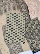 Neel Riwaayat Floral Print Unstitched Suit Set with Chiffon Dupatta