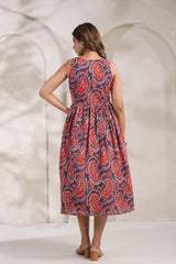 Rangriti Royale Paisley Flare Midi Dress