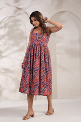 Rangriti Royale Paisley Flare Midi Dress