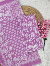 Zarika Blush Vine Ethnic Unstitched Suit Set With Cotton Dupatta
