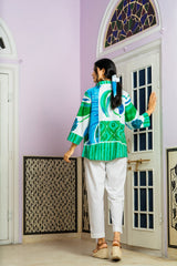 Nyra Ocean Bloom Cotton Short Kurti