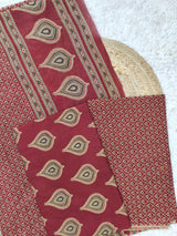 Rajvani Royale Maroon Printed Cotton Suit Set with Cotton Dupatta