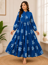 Zivah Royal Bloom Cotton Long Tiered Dress