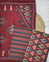 Reva Maroon Heritage Flora Printed Cotton Suit Set With Cotton Dupatta