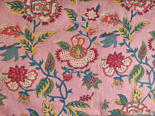 GHOOMAR FLORAL HANDBLOCK FABRIC (WIDTH 42 INCHES)