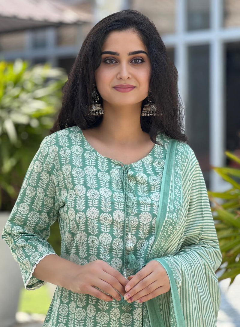 Falak Mint Blossom Suit Set