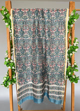 Royal Affairs Floral Handblock Chanderi Silk Dupatta