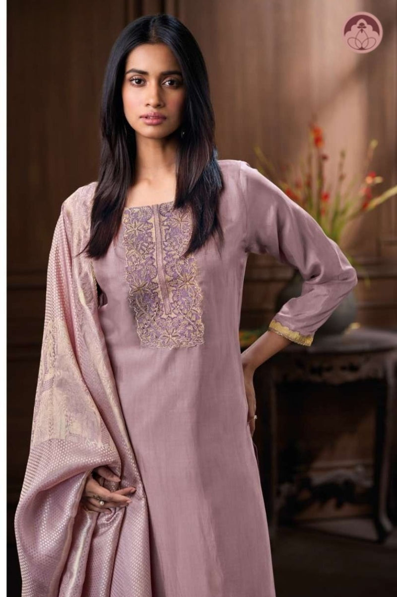 Ruchi lavender heavy suit set with dupatta