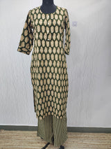 Avni Olive Essence Luxe Cotton Kurta Pant Set