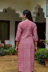 Gulabi Ethnic Handblock Printed Kurta Only