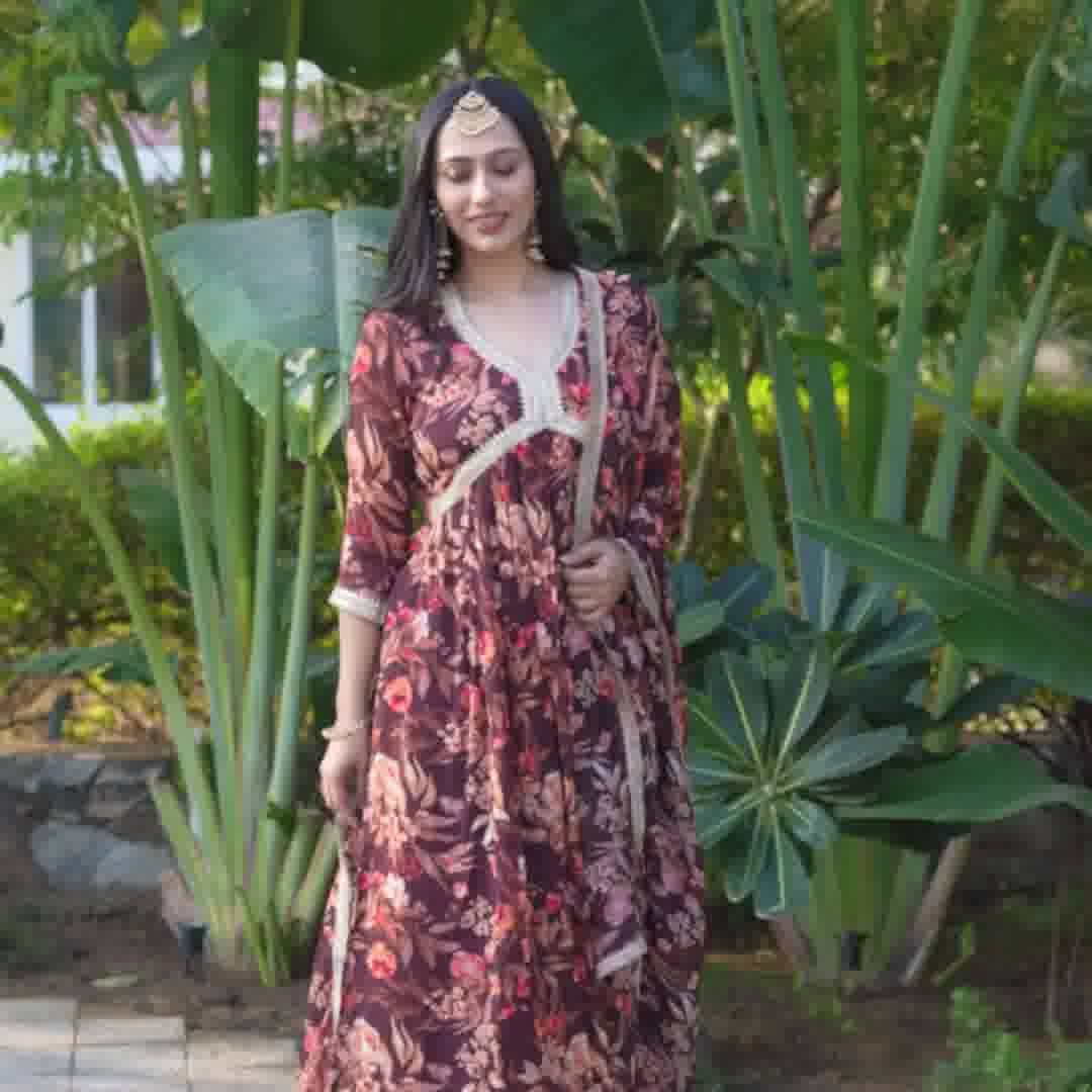 Myntra Ethnic Long Dresses | Maxi Anarkali Dresses For Festival & Wedding |  Maxi Gown Under 1300₹ - YouTube