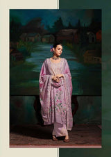 Midnight Mayuri suit set with embroidered Dupatta