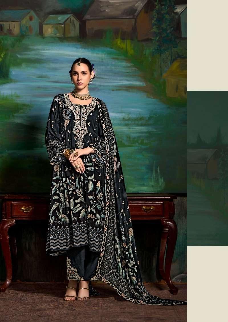 Noor-e-Lilac suit set with embroidered Dupatta