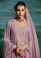 Neelpari suit set with embroidered dupatta