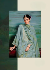 Jasmine Zariya suit set with embroidered Dupatta