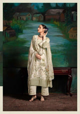 Noor-e-Lilac suit set with embroidered Dupatta