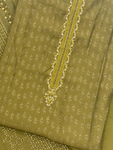 Nooran light green Silk suit set with dupatta