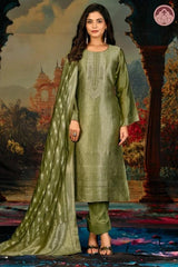 Noorani purple banarsi suit set with dupatta