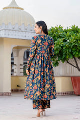 Saanvi Maroon Floral Print Suit Set