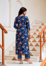 Vrinda Chanderi Silk Straight Fit Suit Set