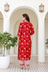 Vrinda Chanderi Silk Straight Fit Suit Set